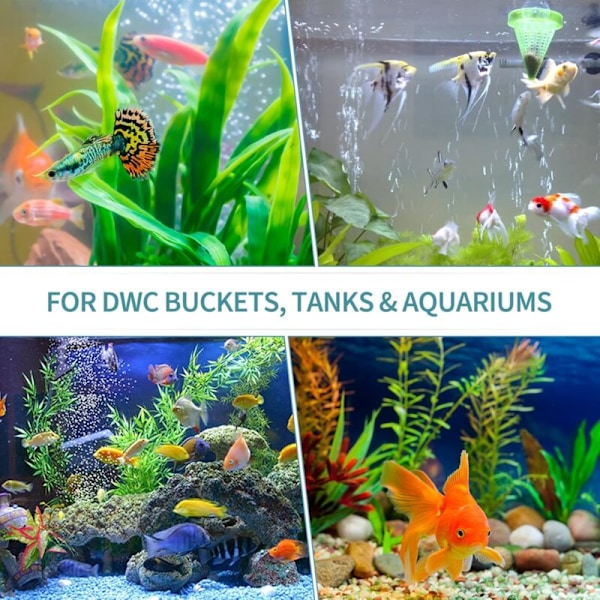1,5 cm Akvarium Luftsten Cylindrisk Boble Diffuser Udgivelsesværktøj til Nano Luftpumper, Små Spande, Akvarier og Udendørs Havetanke (10 stk)