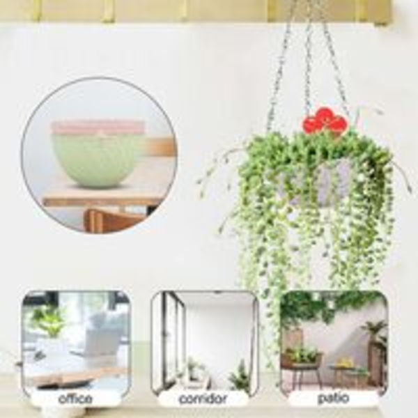 5-pack inomhus hängande blomkrukor, blomkruka, hängande planteringskorg, utomhus heminredningskrukor, 5-pack plast hängande planteringskorgar, blomkruka