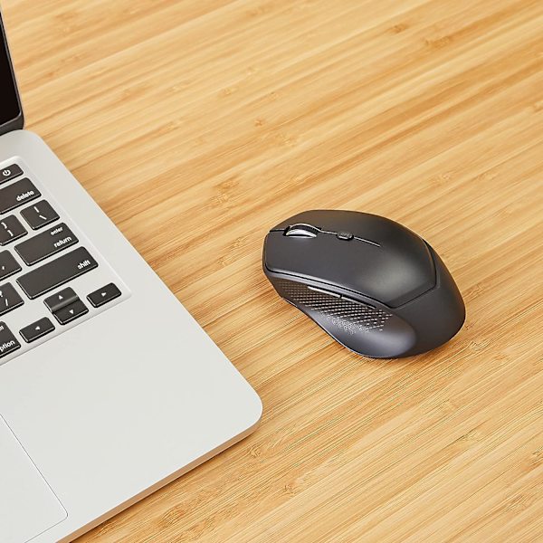 Knap 2,4 GHz Bluetooth trådløs mus – Sort