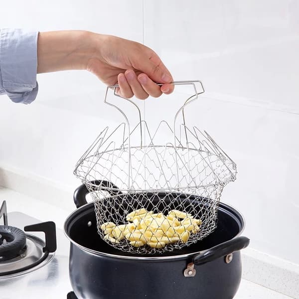 Friturekurv i rustfrit stål, til pommes frites køkkenredskab