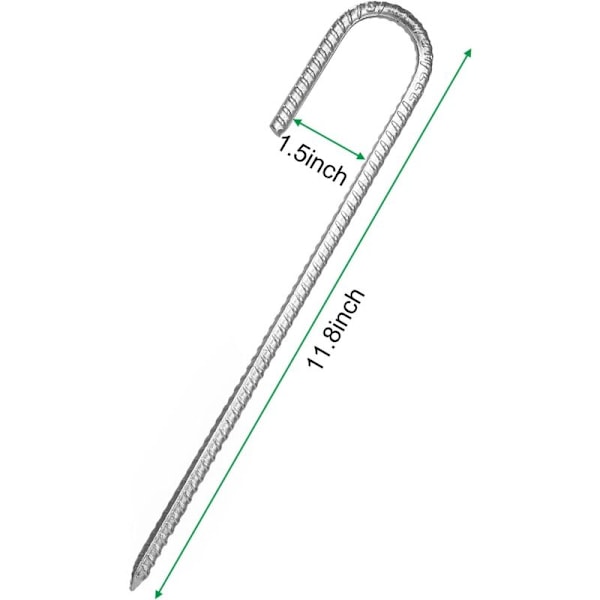 Set med 10 st 32 cm markankare, tältspik med mejselspets i änden, idealisk för att säkra staket, tält, markiser, trädgårdsskjul, studsmatta