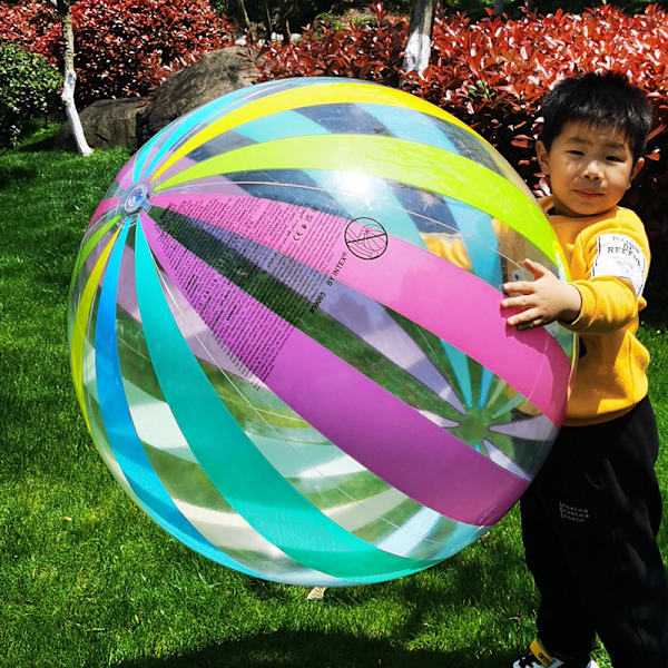 Uppblåsbara strandbollar (107 cm), strandbollar, bulk poolbollar rosa strandbollar vuxna barn sommar poolpartyleksaker med uppblåsbara sommarstrandgåvor