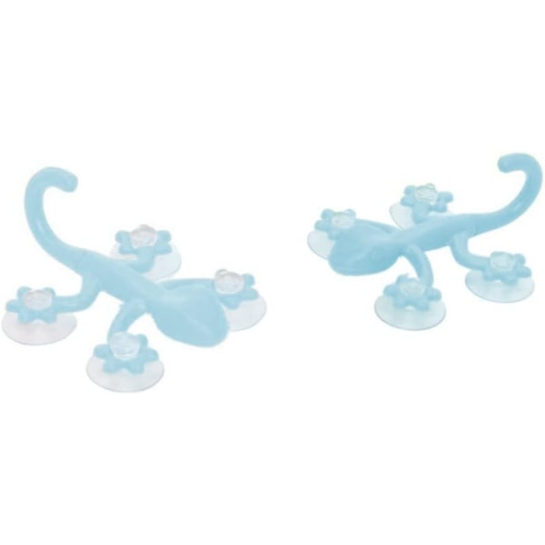 Barnklädhängare 2-pack Gecko-formad väggkrok med 4 sugkoppar för barnrum, sovrum, nyckel, paraply, handduk, mössa, kappa