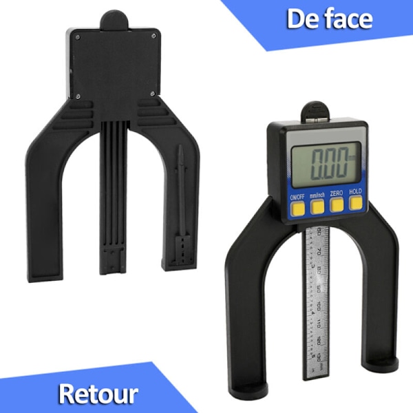 Høy presisjon LCD digitalt display vernier caliper høyde og dybdemåler med måleindikator bunnområde 0-85 mm med magneter