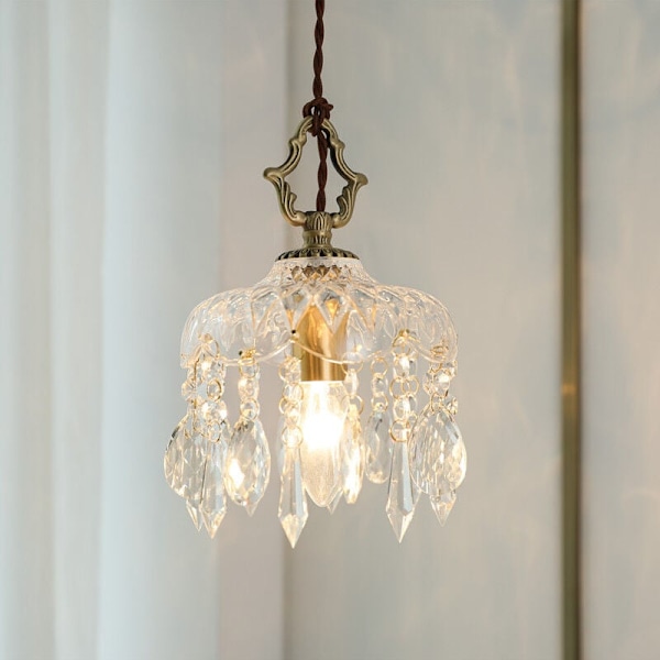 Taklampa med runda vita pärlor E14 - -15x24cm