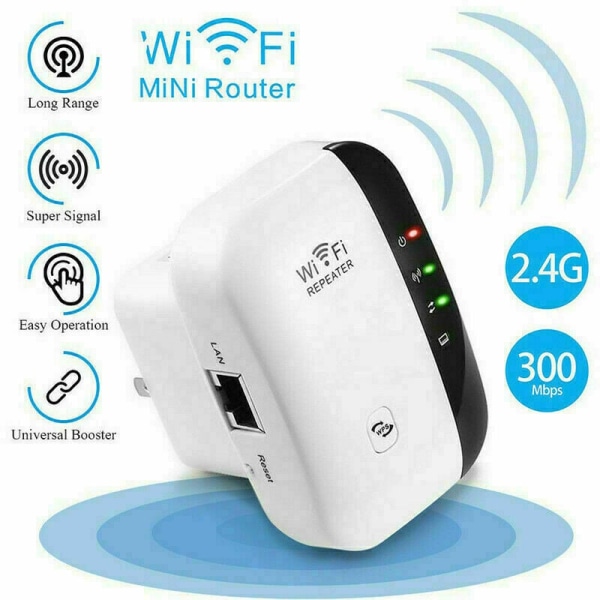 WiFi-förstärkare Repeater Trådlös Signalförstärkare WiFi Extender 300M WLAN