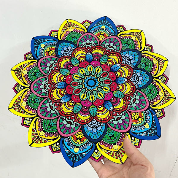 Tuulimyllyt pihalle ja puutarhaan, 12＂Mandala Metalli Ruostumaton Teräs 3D Koriste, Patio Takapiha Ulkoilutaide Ulkokoristeet Tuulimylly