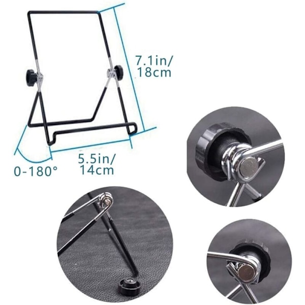 2 stk. støttebrett justerbart nettbrett iPad Sammenleggbart Bærbart Lovy DOCK DOCK Kontorstøtte for iPad, iPad Pro, Air, Samsung, Kindle Fire, Switch,