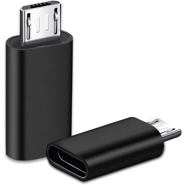 2 kappaletta USB C -sovitinta, Micro USB - USB C -sovitin, USB C - Micro USB -liitinsovitin, tyyppi C -naaras Micro USB -urosliitinsovitin PC:lle, Gal
