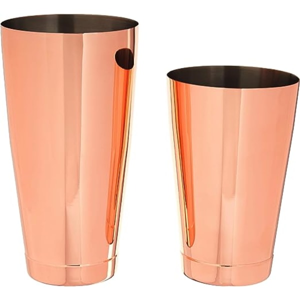 Stainless steel cocktail shaker set (rose gold), 820ml and 650ml