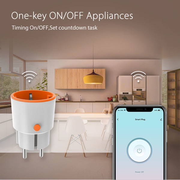 Tuya ZigBee 16a Intelligent stikkontakt EU Spenningsmåling av strømspenning i sanntid med telling av intelligente trinn Ho Liaison Cell Application