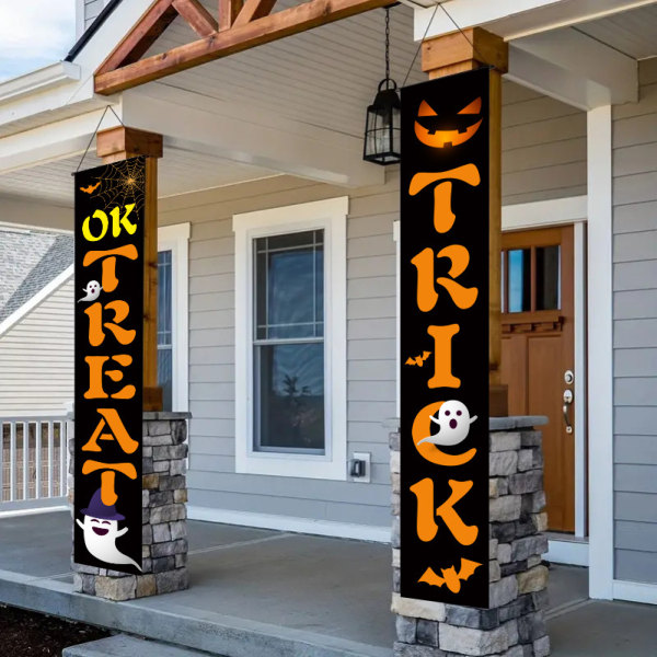 Halloween parbanner, festlig atmosfære dekoration, Ghost Festival parbanner, Halloween dørgardin