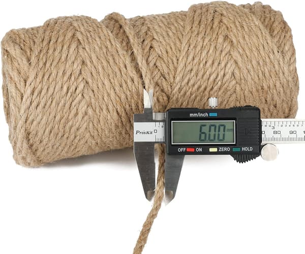 Jutegarn 6mm, 50 meter hamperep, hagerep for DIY, hagearbeid, pakking