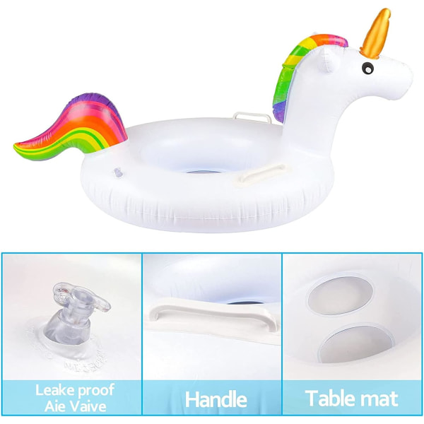 The Rainbow Horse Simring, Kids Uppblåsbar Pool Booy, Baby Po