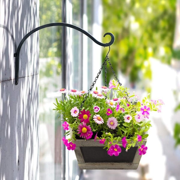 Hängande korgfäste växtkrok korgkrok väggmonterad blomfäste 2 st