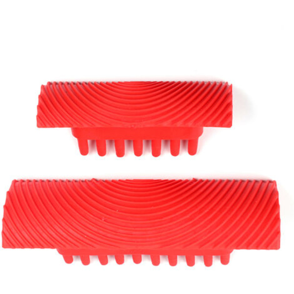En uppsättning av 2 stycken träådring av gummi, imitation träådring väggfärg ZZ0034 kolumnuppsättning