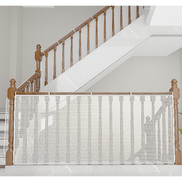 Sikkerhetsnett for barn, babybeskyttelsesnett for balkong og trapp, 300lx90h cm Robust justerbar trappegjerdebarriere i mesh for katt og til