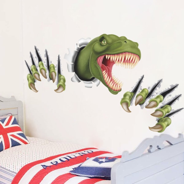 3D Dinosaurie Väggdekaler Väggdekaler Mural Dekaler för Sovrum Vardagsrum TV-vägg