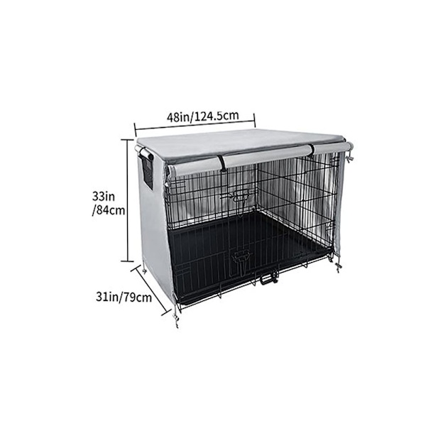 1 st (svart, ca 124,5*79*84cm) husdjursbur, kaninbursskydd, slitstarkt 210D termiskt kaninbursskydd