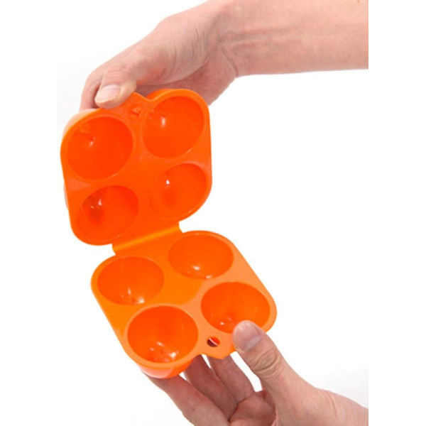 4 Ägg（11,5*12,5cm）ABS Plast Äggbricka Bärbar Grill Utomhus Camping Picknick Stötsäker Behållare Förvaringslåda