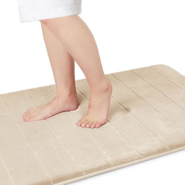 Minneskum Badmatte Stor Størrelse 44 x 24 Tommer, Komfortabel, Myk, Superabsorberende, Maskinvaskbar, Sklisikker, Tykk, Lett å Tørke for Bad