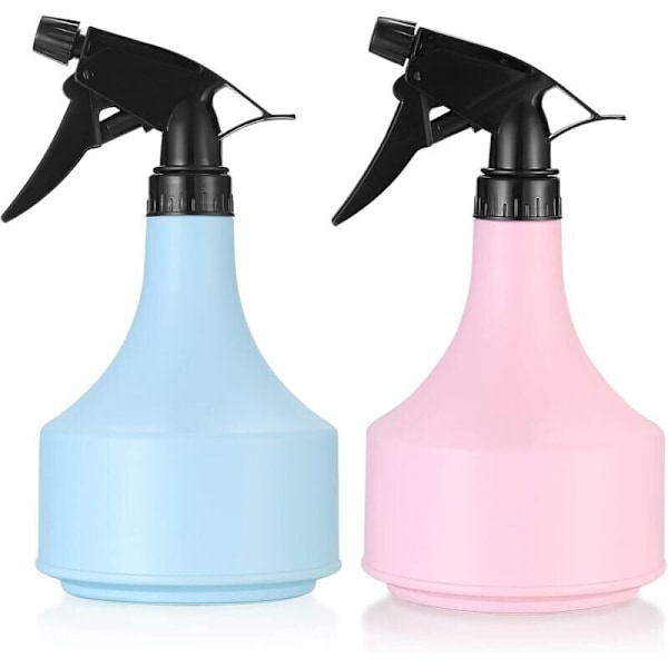2 Stycken Tom Sprayflaska, 500ML Sprayflaskor Plast, Tom Sprayflaska, Återfyllningsbara Vattendimrare med Pump, Spruta för Växter, Trädgård, Kök,