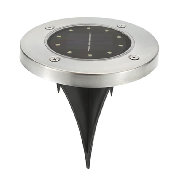 4PCS(4 hvite LED-lys) - Solbakkelys 8 Utendørs Vanntett IP65 Solcelle Stilys LED Vanntett Utendørs Belysning Projecte