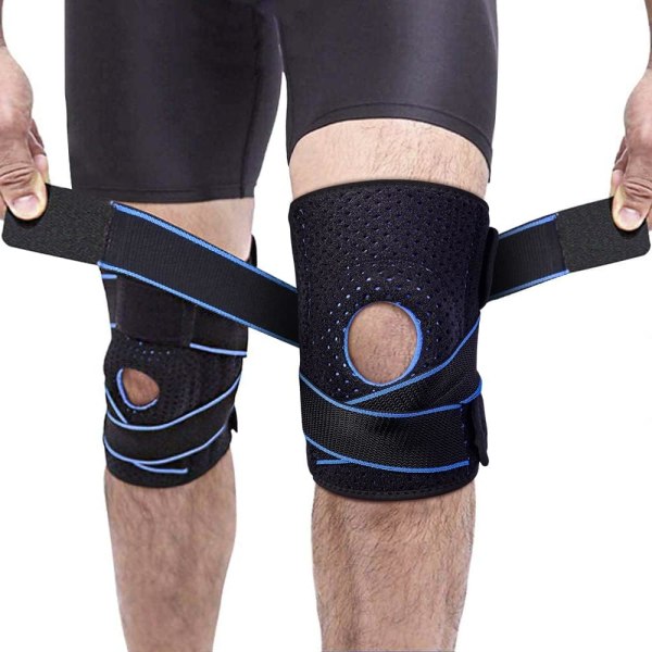 Sport Knee Brace 2 Pack, säädettävä polvilumpio ja nivelsiteet Knee Br