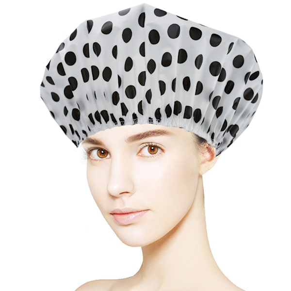 6 Dusjhette Elastisk Badehette Gjenbrukbar Hette med Elastiske Bånd for Kvinner Jenter Dusj SPA Salong 6 PCS Rosa Lilla Grønn Blå Svart Grå