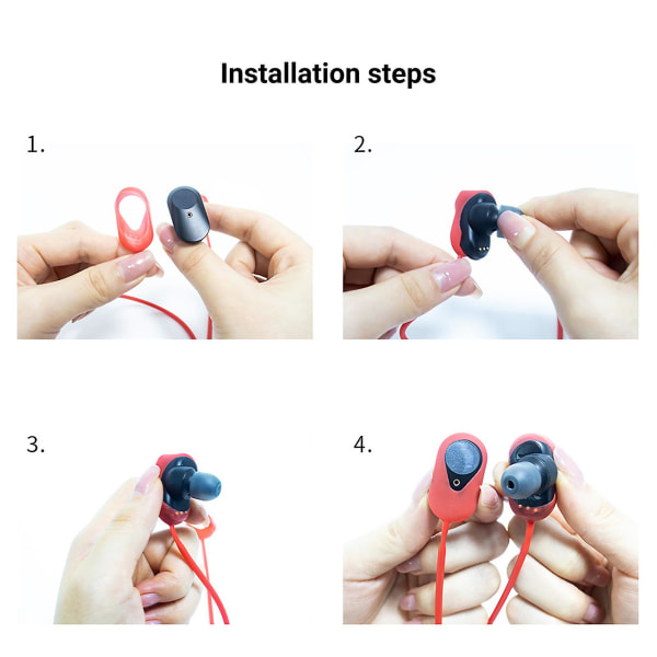 Øretelefon Anti-tap Stropp Praktisk Silikon Nakke Rundt Bluetooth-kompatibel Ørepropp Stropp For Sony Wf-1000xm3(Rød)