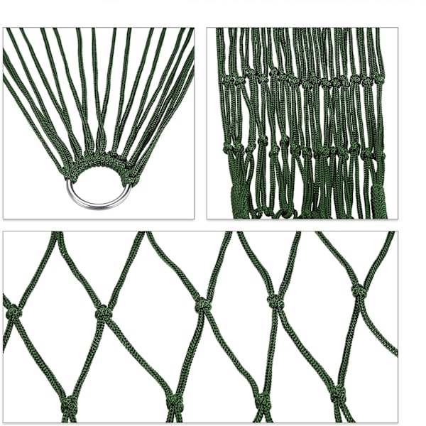 Net Hammock, Enkeltpersoners Havehavehænge, Camping, Letvægt til Indendørs og Udendørs, Grøn
