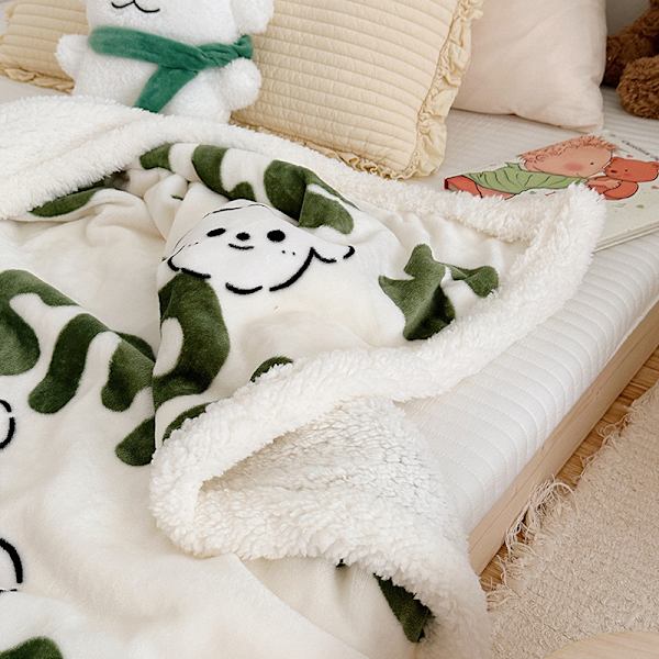 Liten, frisk plysj teppe tegneserie barn teppe kontor lur teppe sofa teppe 100*120cm