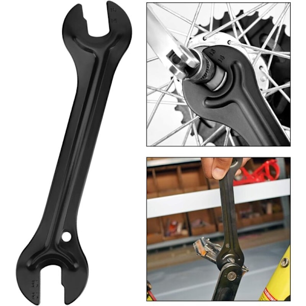 2 stk. 4-i-1 Konisk NØGLE, 13/14/15/16mm Konisk NØGLECYKEL Reparationsværktøj/Hjulnøgle/Reparationsnøgle Bagakselnøgle Mountainbike Cykel Rep