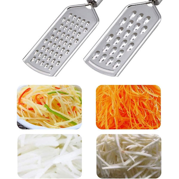 2PCS Kjøkkenrivjern, Ostedrivjern Fint Rivjern for Kjøkken med Håndtak og Razor-Sharp Rustfritt Stålblad og for Sjokolade, Ost, Gulrot, Ingefær