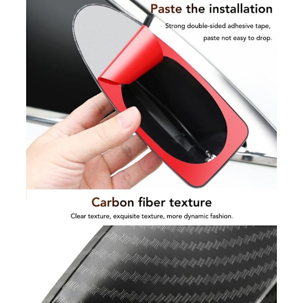 Heart Horse Universal Karbonfiber Karbon Fibrium Hai Hai Tak Radio Radio FM/AM Dekor Antenne Signal Perfekt Del For Bil SUV Lastebil Varebil med A