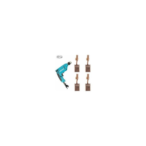 4 st Passar till Makita CB-440 kolborste, kompatibel med Makita BDF 452 RFE, BHP 440 RFE, BDF 458 DDF458Z, DF458D, DDF458RFE