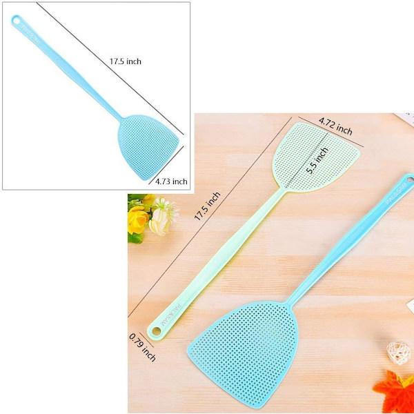 Flugdödare, Stark Flexibel Manuell Sats Skadedjursbekämpning, Blandade Färger (3-pack)