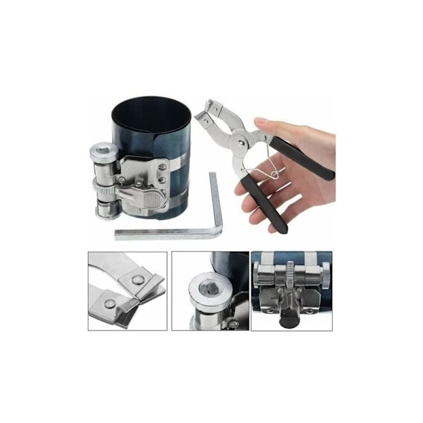 Bil stempel stempelring tang, 3 tommers stempelsegmentkompressor 53-175mm med bil stempel stempel stempelsegment tang