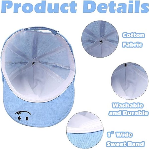 Bomull Baby Cap for Girl Boy Child Solhatt Justerbar Cap Vår Sommer Høst 6 til 24 måneder