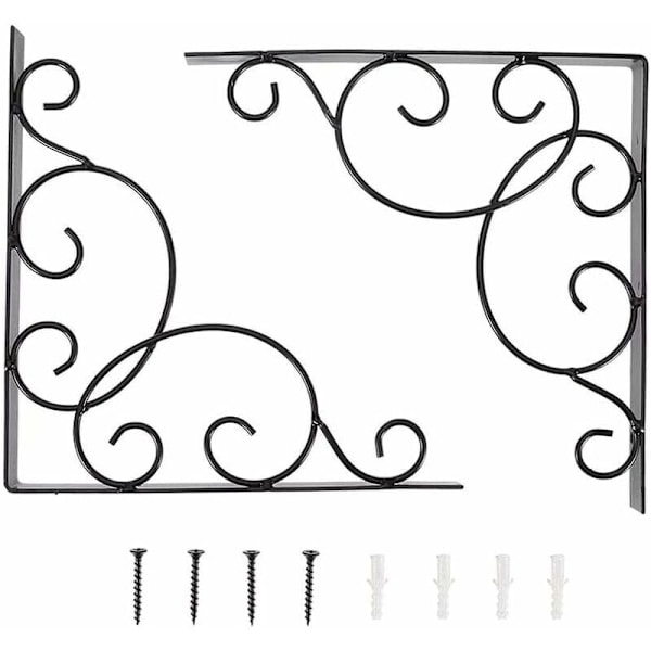 Smijerns gulvfirkant, 2 stk. braketter for hagehylle, firkant for jernveggbod, hylle støttefirkant, for baderom kjøkken restaurant (bla