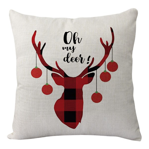 1 st Plaid Jul Dekorationer Örngott För Soffa Soffa Jul Prydnader Inomhus Utomhus Bondgård (Slumpmässig Mönster)