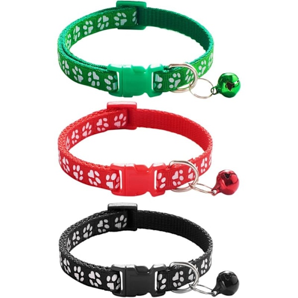 Justerbara halsband för valpar, 6 stycken, för små sällskapshundar, i polyester, för katter, med bjällra, bas-halsband för små hundar