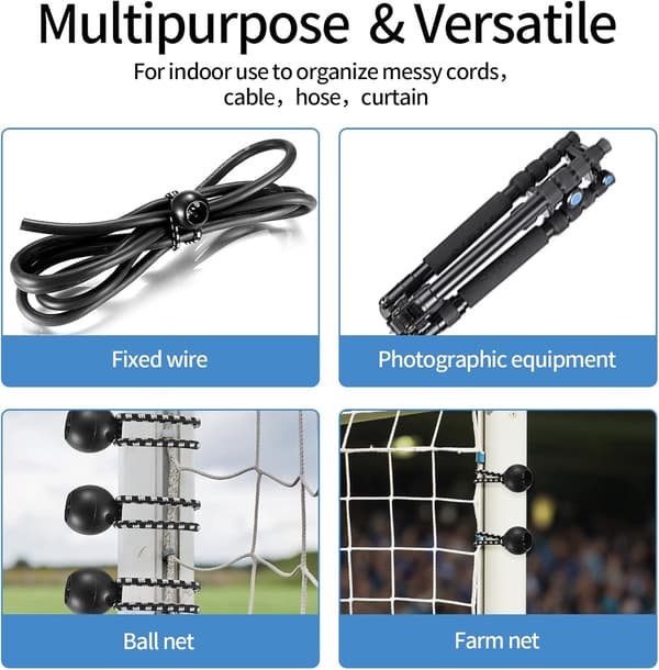 30 elastiske reb med kugler, vandtætte stof elastiske kugler, multifunktionelle elastiske bindestropper til udendørs vandreture og campingtilbehør