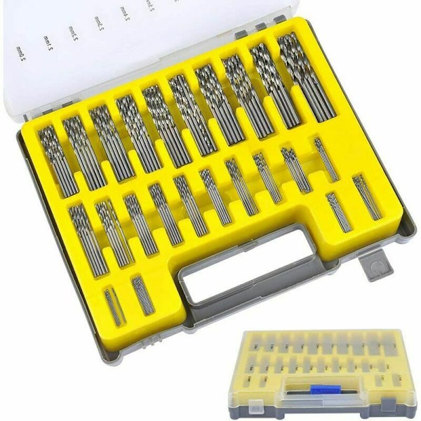 150 st Helicodal skog Borrar HSS titan Micro Borr Micro Mèche Set Verktyg 0.4mm-3.2mm för trä, metall,
