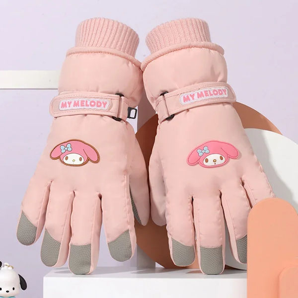 Søte vindtette varme hansker, anime kawaii, studenter, utendørs, tykke, gave, vinter