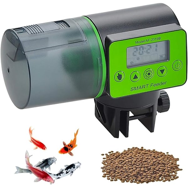 Fugtafvisende Automatisk Akvariefoderautomat - Grøn