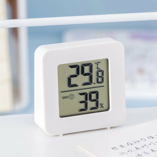 Lille digitalt hygrometer indendørs termometer Ambrance termometer temperaturmonitor og fugtighedsmåler for komfort i hjemmekontoret reptil
