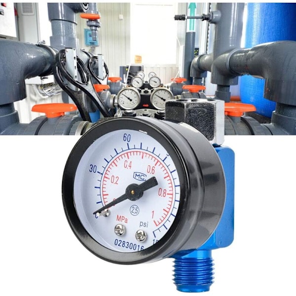 Lufttryksregulator til malersprøjte, luftindgangstryksregulator G1/4 tommer, trykmåler i aluminiumslegering, pneumatisk værktøj