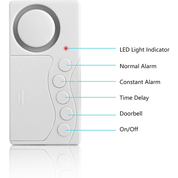 2 kappaletta pakastin oven hälytys, ikkunan turvahälytys, langaton 3/15/30/60 sekunnin jääkaapin hälytys, oven avautumishälytys