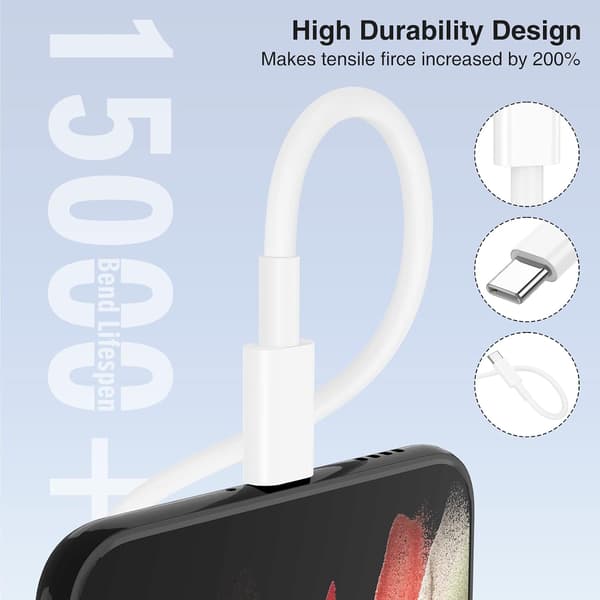 1-pak USB-datakabel, hurtigladekabel kompatibel med iPhone13/14, osv. (1,5 m)